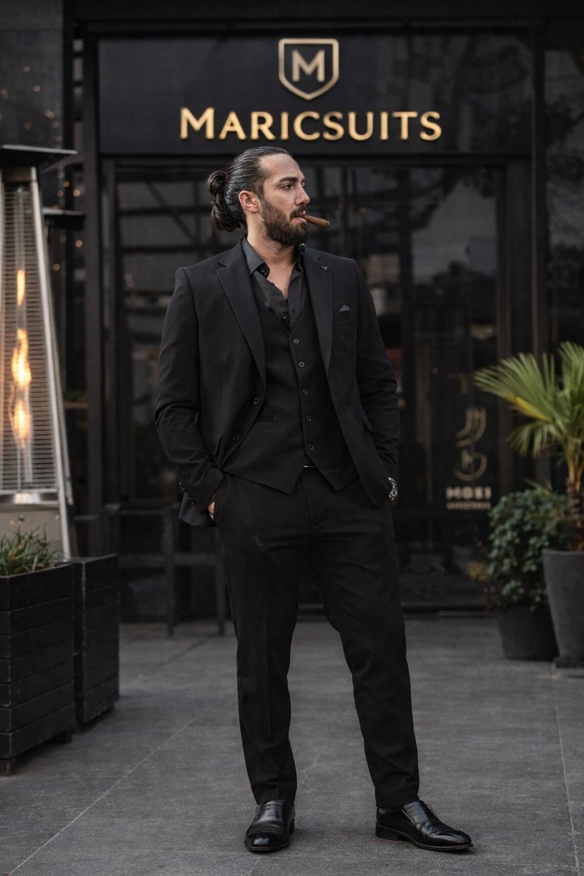 Black 3 Piece Suit Men | Slim Fit Wedding Formal Custom Tailored