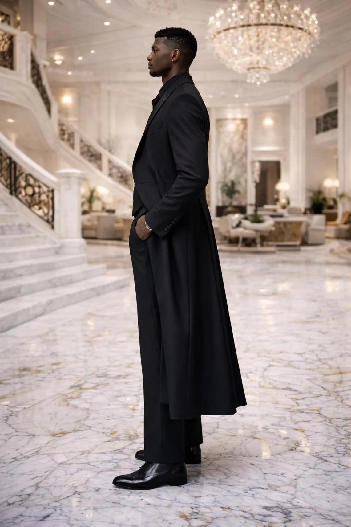Men's Black Tailcoat Suit: Victorian Style Wedding Formal Wear By Maricsuits