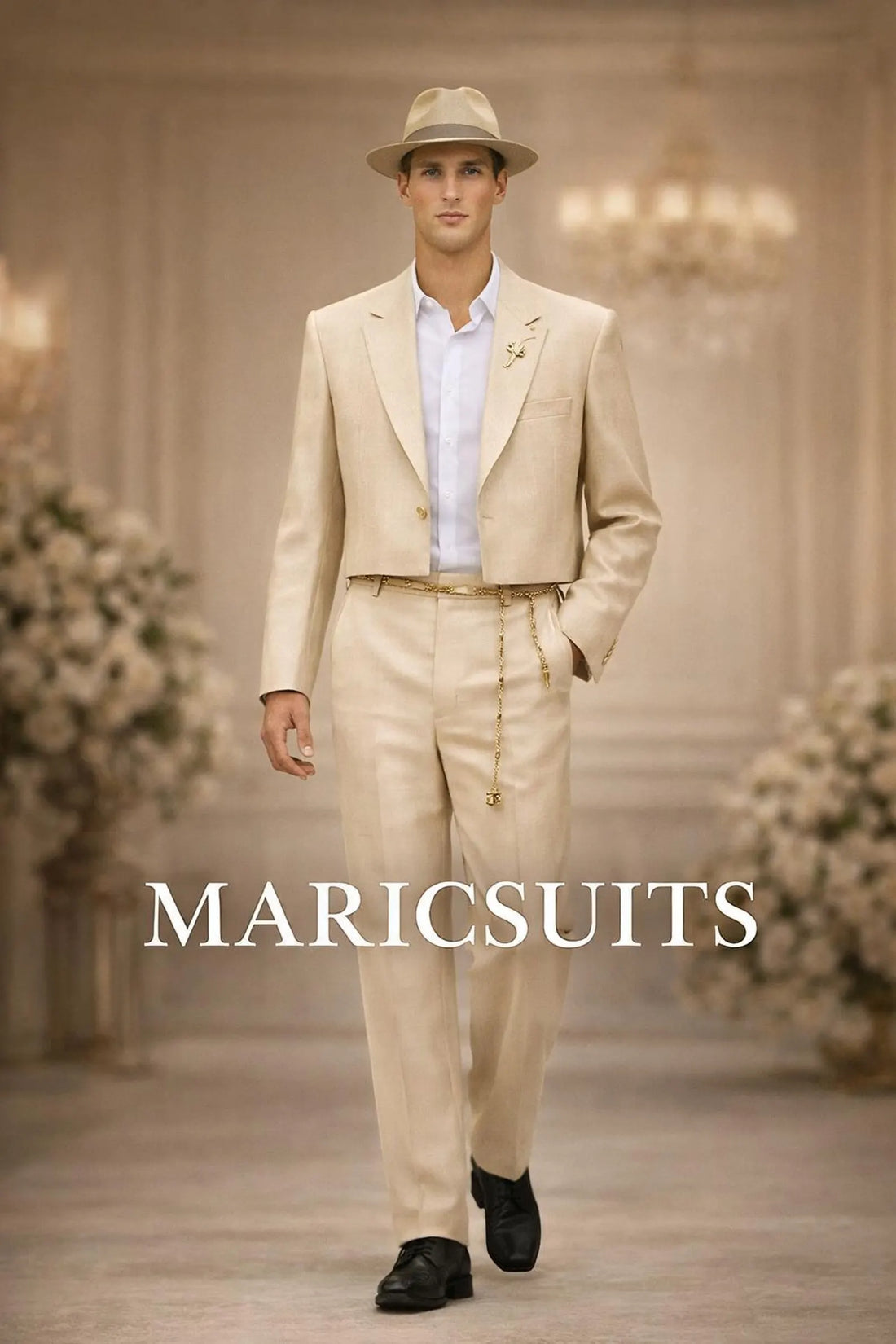 Beige Linen Suit Men, Custom Tailored Wedding Summer Formal MARICSUITS